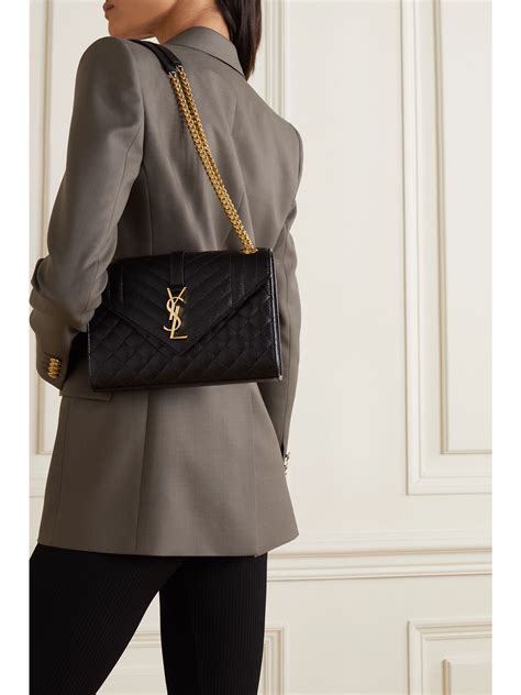 leather ysl bag|ysl quilted shoulder bag.